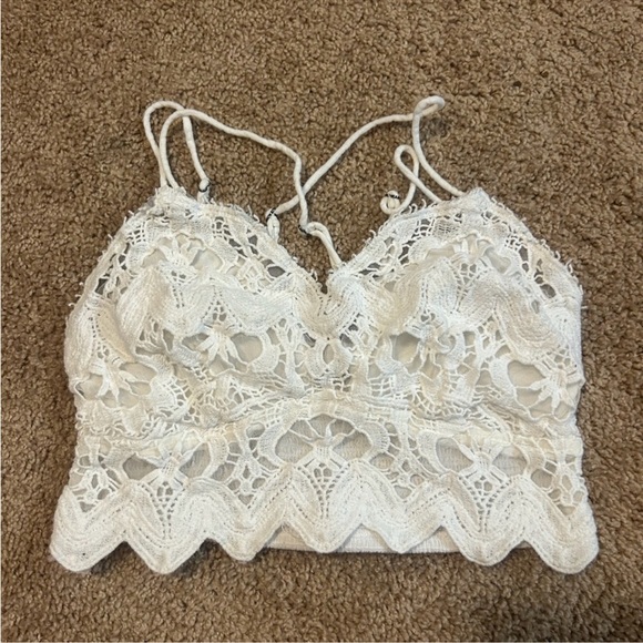 Free People White Lace Llektra Adjustable Straps Bralette• Small - Picture 3 of 7